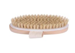 Bath Brush Dry Skin Body Soft Natural Bristle SPA The Brush Wooden Bath Shower Bristle Brush SPA Body Brushs Without Handle EEA1338030012