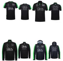 2024 New F1 Racing Sweatshirt Summer Men's and Women's Short Sleeve Polo Shirt Same Customised