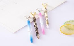 Top Fashion Metal Ballpoint Pen With Large Crystal Glass Diamond luxury Creative School Office Supplies Christmas gifts Custom log4607061