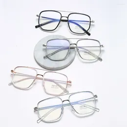 Sunglasses Fashion Polygonal Anti Blue Light Glasses Simple Large Frame Eyewears Lightweight Comfortable Transparent Goggles For Women Men