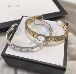 designer Jewellery braceletBangles Designer Unisex High quality Stainless Steel Crystal Bracelet Letters Gold Colour Bracelet Bangle For Couple Cuban Jewellery