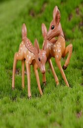 Artificial Mini Sika Deer Giraffe Fairy Garden Miniatures Gnomes Moss Terrariums Resin Craft Figurines Home Decoration Micro lands4573812