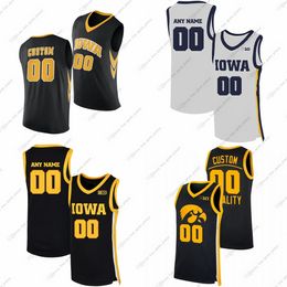 Custom NCAA Iowa Hawkeyes College Basketball Jerseys Carter Kingsbury Ben Krikke Luc Laketa Patrick McCaffery Riley Mulvey Tony Perkins Payton Sandfort Sandfort