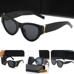 Desinger Sunglasses for Women and Men Y Slm6090 Same Style Classic Cat Eye Narrow Frame Butterfly Glasses Square sunglasses with Box