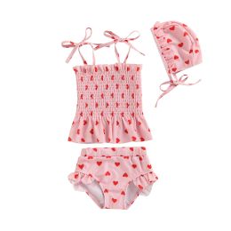 Swimwear Ma&Baby 024M Newborn Infant Baby Girls Swimwear Summer Heart Print Bikinis Set Outfit Baby Beachwear Bathing Suit D35