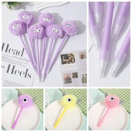 Quick Dry Pompom Gel Pen Cute Drawing Writing Smoothly Plush Ballpoint Tools