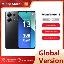 Global Version Xiaomi Redmi Note 13 4G Smartphone 6.67 screen AMOLED 120Hz rear triple camera 108MP main Qualcomm processor Snapdragon 685 Octa Core fast charge 33W