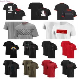 Yz5q Men's Polos F1 T-shirt for Male Fans Formula One Racing Clothes High Quality Plus Size Short Sleeve Team Clothes Can Be Customizable