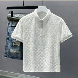 Designer de moda superior de alta qualidade roupas de negócios bordado colar detalhes manga curta camisa polo masculina M-4XL