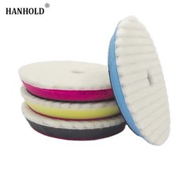 Polishing Pads Wool Car Polishing Pads Woollen Buffing Pad Finish Polishing Disc Car Polish Buffing Pads 150mm Car Polisher Buffing Waxing ToolL2403