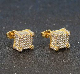 Stud 2024 Stud Earrings Luxury Women Men Iced Out Rappers Piercings Ear Ring Colour Jewellery Wholesale 240306