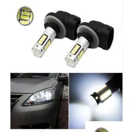 Car Bulbs 2Pcs H27 880 881 Led Lamp Drl Fog Bb 30Smd 4014 Car Lights Daytime Running Day Driving 12V Vehicle External3253185 Drop Deli Dhpqw