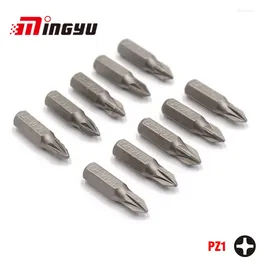 10Pcs 1/4" 25MM Pozidriv PZ1 Screwdriver Bit Set Repair Tools Screwdrivers Kit Hex Shank Drill For Power Household Hand Tool