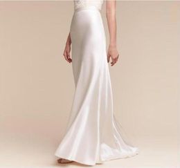 Skirts Elegant Straight Ivory Saias Longa Jupe Femme Wedding Skirt High Quality Long With Buttons Faldas4180047