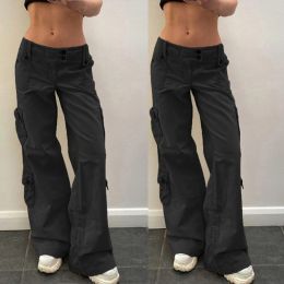 Pants Baggy Pants Cargo Trousers for Womens Parachute Pants Y2K Casual Low Waisted Wide Leg Jogger Loose Parachute Trousers