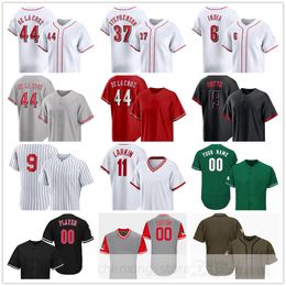 Stitched 2024 Baseball Jersey 30 Ken Griffey Jr. 11 Barry Larkin 8 Joe Morgan 5 Johnny Bench 14 Pete Rose 19 Joey Votto 21 Hunter Greene 41 Andrew Abbott 70 Tejay Antone