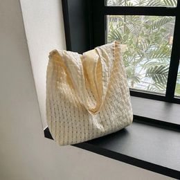 Evening Bags Canvas Tote Shopper Bag For Women 2024 Kpop Girl Large Woman Cotton Cloth Shoulder Shopping Ecobag Female Handbags Gift