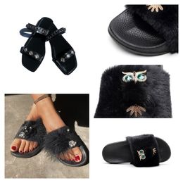 2024 Designer Sandals Slippers Women Mens Flip Flops Luxury Flat Leather Women Dress Shoes Big Head Fashion Beach Black Orange Soot Slide GAI