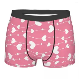 Underpants Men Pink Small Hearts Underwear Humour Boxer Briefs Shorts Panties Male Breathable S-XXL