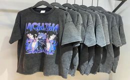 Men039s TShirts Anime Tshirt Oversize Harajuku Manga Graphic T Shirts Cotton Retro Tops Tee Men Streetwear Sasuke Print Tshir3077147