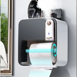 Smart tissue box storage rack toilet paper roll without punching towel holder 240304