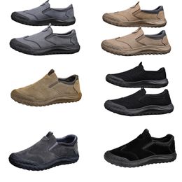 Men's shoes, spring new style, one foot lazy shoes, comfortable and breathable labor protection shoes, men's trend, soft soles, sports and leisure shoes non-slip 44
