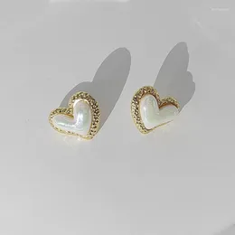 Stud Earrings Summer Cute Asymmetric Heart Love For Women Girl Twisted Ear Jewelry Party Wedding Gift Pendientes Mujer