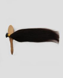 I Tip Hair Extensions Human Hair Real Brazilian Hair Keratin Pre Bonded Cold Fusion Natural Colour 10gs 100g2274560