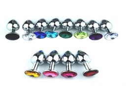 Vibrator Massager Sex Toy Anal Butt Plug Crystal Jewellery Vagina Couple Toys Metal Stainless Steel Size s8031404