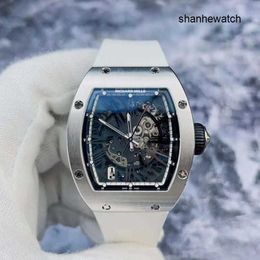 Wristwatch Fancy Watch RM Wrist Watch Rm023 Hollowed Out Dial 18k Platinum Material Date Display