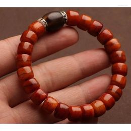 Strand Tibetan Beads Yak Bone Men's Hand Toy Horn Bracelet Ornament Bodhi