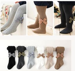 Leggings Tights Cotton Fashion Baby Girls Pantyhose Spring Fall Winter Bowknot Christmas Children Kids Knitted Collant Thights S1734826