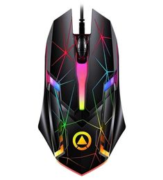 Mice 1200DPI USB Wired Gaming Mouse Optical Computer Mouse for PC Laptop 3 Keys Ergonomic Mice Led Light Night Glow Mechanical Mou3411630