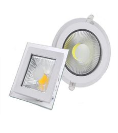 Dimmable 5w 10w 15w LED COB Down Lights Glass Round Square recessed downlights LED Ceiling Panel Spotlights led retrofit lighting 7376783