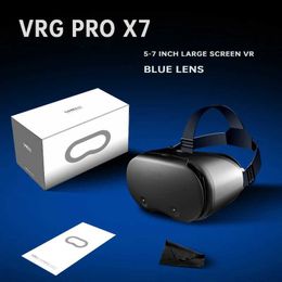 VR/AR Devices VRG Pro X7 Realistic 3D Glasses Case Stereo Helmet with Remote Control Suitable for iOS Android VR Glasses Smartphone VR Glasses Q240306