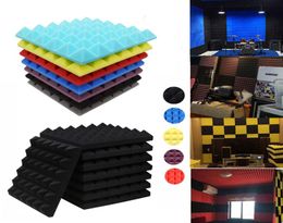 BEIYIN 12Piece Pyramid Acoustic Dampening Foam Sound Absorption Tiles Sound Diffuser Soundproof Panels Fireproof for StudiosHome1933717