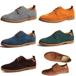 New men's casual shoes 45 suede leather shoes 46 47 large men's shoes lace up 39