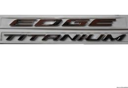 edge titanium chrome abs car trunk rear number letters badge emblem decal sticker for edge1067872