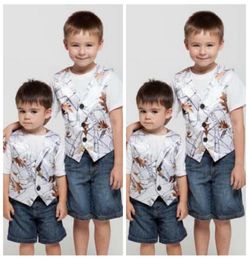 White Snowfall Camo Vest For Boy039s Formal Wedding Wear 2019 Custom Online Kids Formal Wedding Party Wear Camouflage Vest Chea5920212