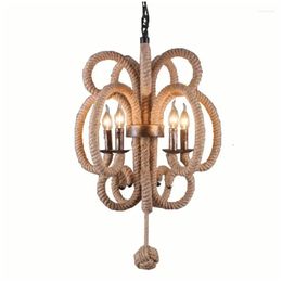 Chandeliers American Industrial Item Type Dining Room Chandelier Retro Northern Nordic Restaurant Hanging Lamp Kitchen Chinese Knot Dhlgj