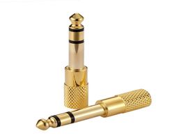 65mm Male to 35mm Female Stereo Audio Adapter Jack Plug Connector Gold Plateda113270160
