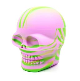 Factory New 500ML big Skull design Nonstick Jars Dab Silicone Containers for Wax Vape Oil storage Food Grade silicone jar4399231