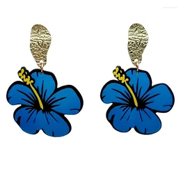Dangle Earrings Top Sale Colourful For Women Accessories Stud Earring Flower Pendientes In Acrylic Earings