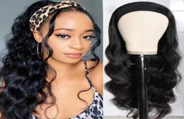 Wig human hair 55CM full set of headband wigs big wave long curly YKL60387495289850543