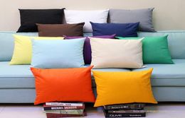 18x18 inches plain dyed 8 oz cotton canvas throw pillow case blank home decor pillow cover7634678