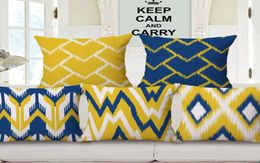 blue and yellow cushion cover ikat almofada modern ethnic throw pillow case for chair chaise 45cm scandinave cojines7258735