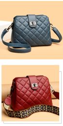 HBP Women's bag 2024 new women diamond lattice single shoulder Red crossbody bag simple and versatile large capacity three layer mother bag