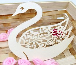 Laser Cut Place Cards With Swans Hollow Paper Name Card For Party Wedding Seating Cards Wedding Reception PCB543236053