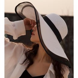 Women Hat Beach 16CM Wide Brim Straw Summer Hats For Ladies And Caps Bonnets Designer Sun Visor285d