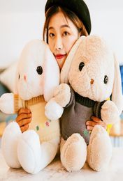 Cute sweater style lop rabbit bunny plush toy soft bunny doll sleeping pillow for girl child birthday gift2752323